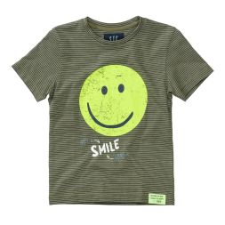 T-Shirt Smiley geringelt Jungen Staccato