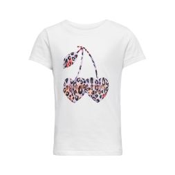 T-Shirt Kirschen Animalprint Mädchen Only
