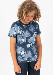 T-Shirt Palmblätter Malibu Jungen Blue Effect